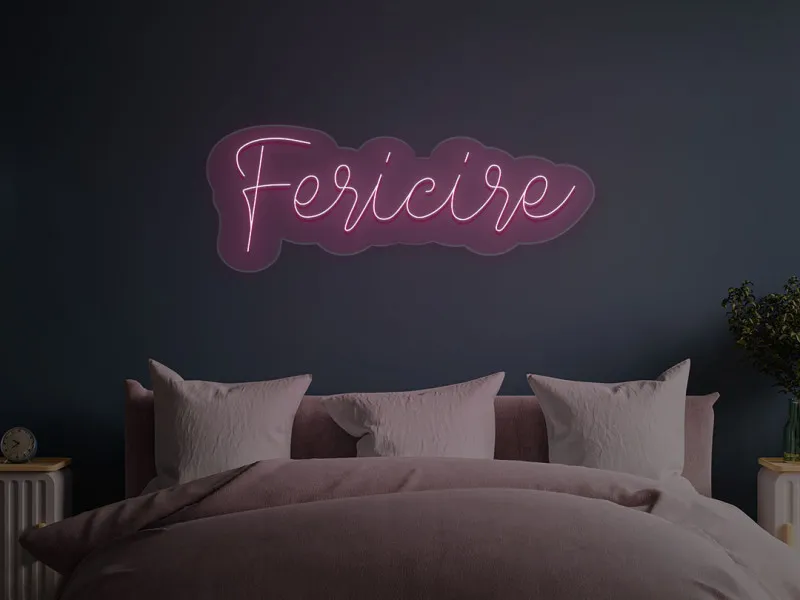 Fericire - Semn Luminos LED Neon