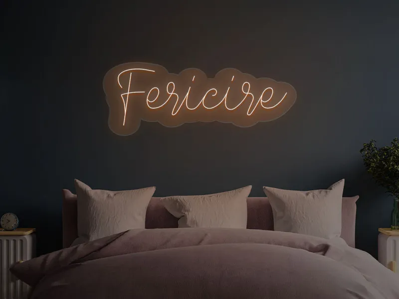 Fericire - Semn Luminos LED Neon