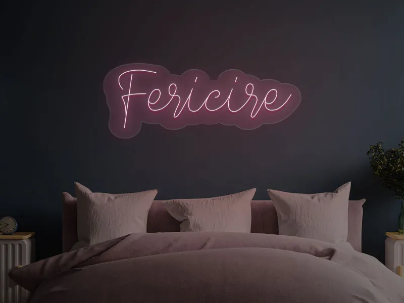 Fericire - Semn Luminos LED Neon