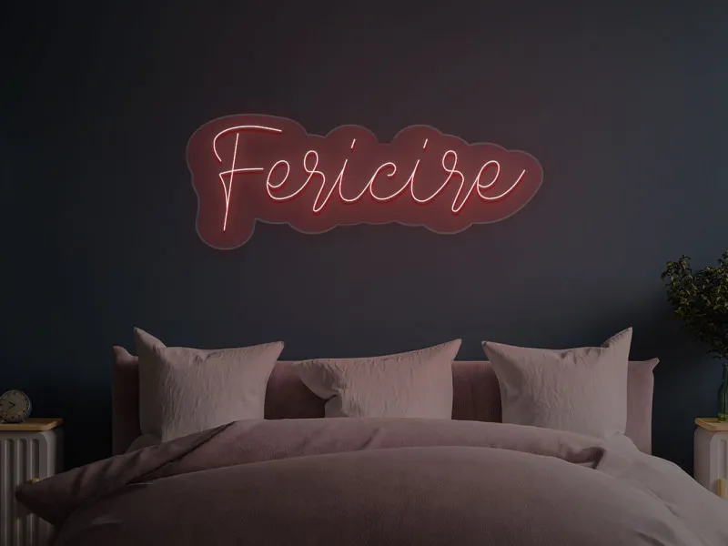 Fericire - Semn Luminos LED Neon
