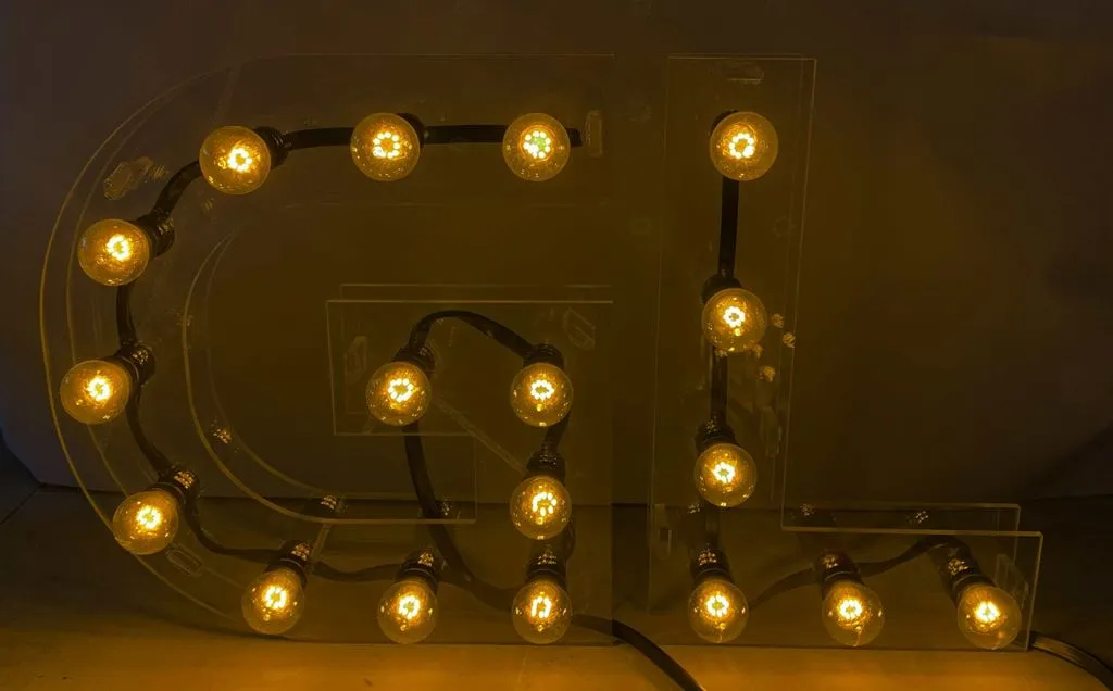 Litere Volumetrice Luminoase din Plexiglass 1.6M