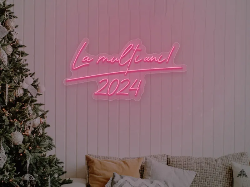 La Multi Ani - Semn Luminos LED Neon