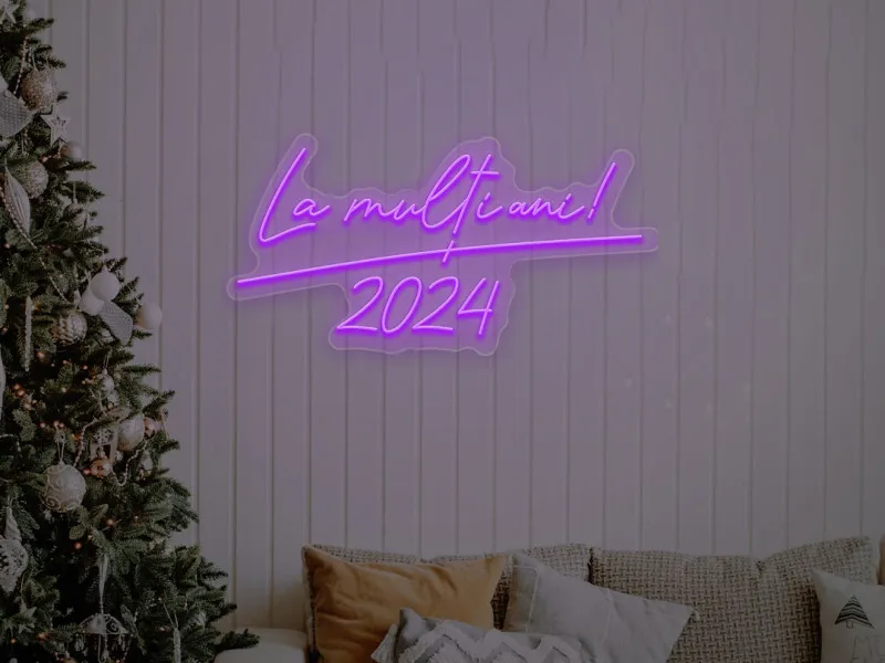 La Multi Ani - Semn Luminos LED Neon