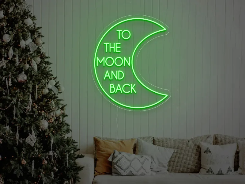 To The Moon And Back - Semn Luminos LED Neon
