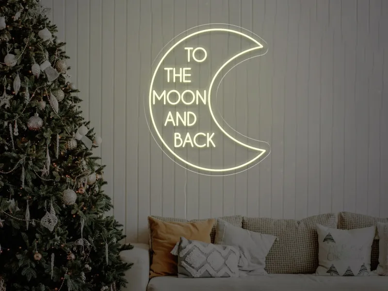 To The Moon And Back - Semn Luminos LED Neon