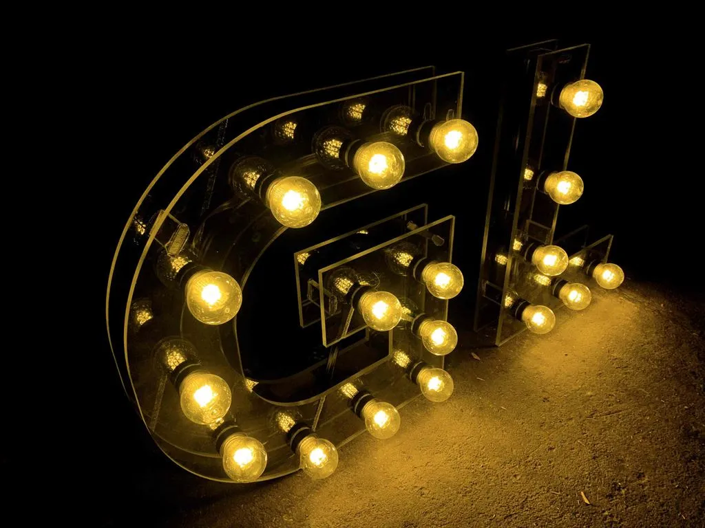 Cifre Volumetrice Luminoase din Plexiglass 50 cm