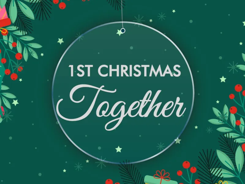 1st Christmas Together - Glob Din Plexiglas cu Gravura