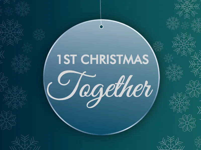 1st Christmas Together - Glob Din Plexiglas cu Gravura