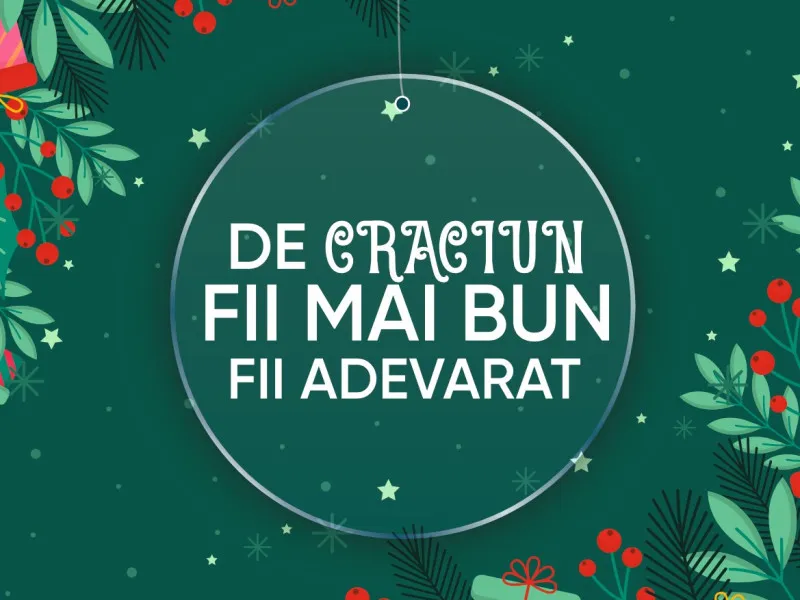 De Craciun Fii Mai Bun - Glob Din Plexiglas cu Gravura