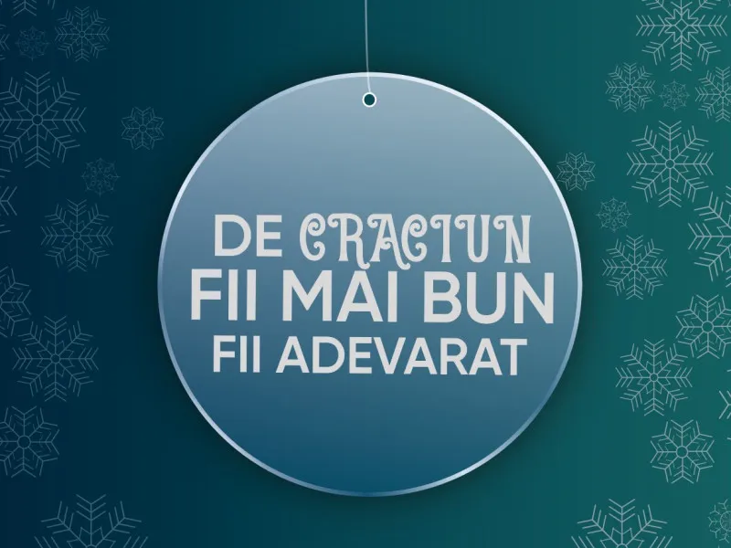 De Craciun Fii Mai Bun - Glob Din Plexiglas cu Gravura