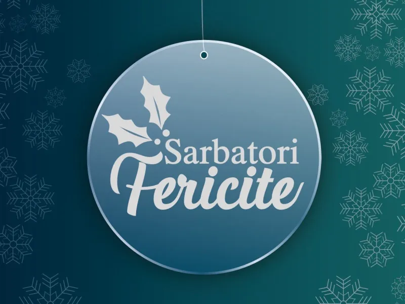 Sarbatori Fericite - Glob Din Plexiglas cu Gravura