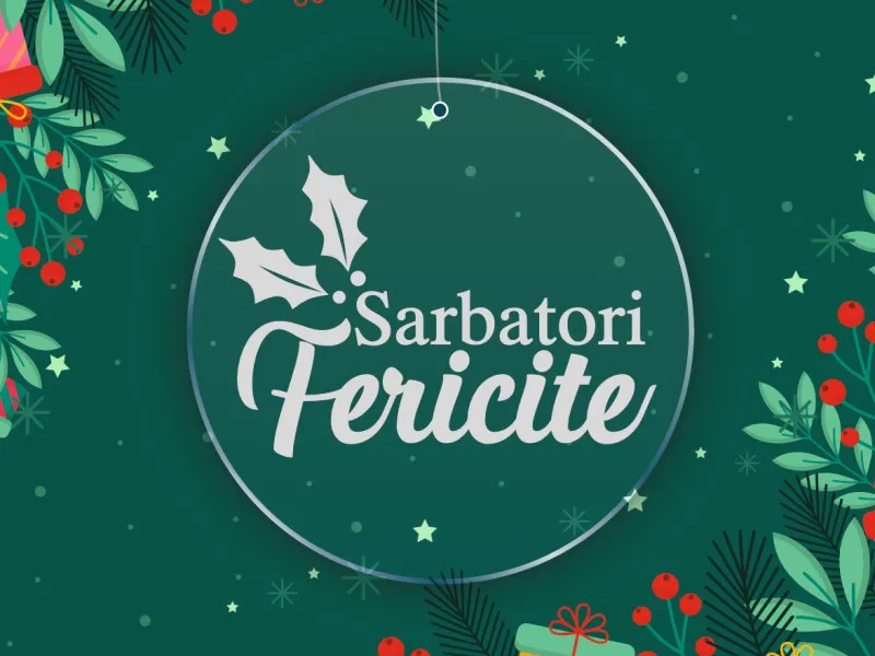 Sarbatori Fericite - Glob Din Plexiglas cu Gravura