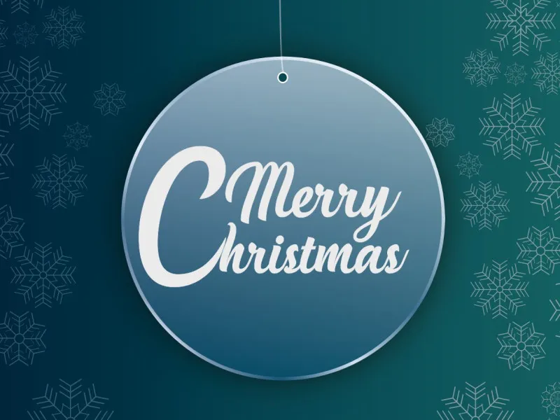 Merry Christmas II - Glob Din Plexiglas cu Gravura