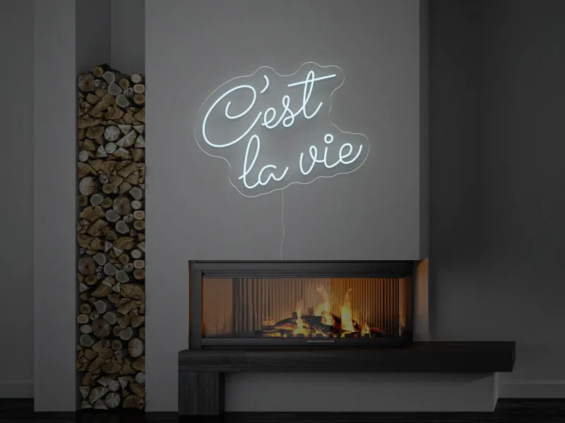C’est la vie - Signe lumineux au neon LED