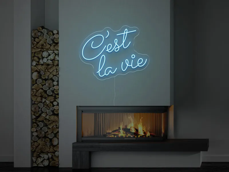 C’est la vie - Signe lumineux au neon LED