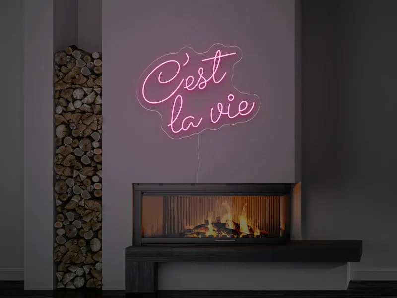C’est la vie - Signe lumineux au neon LED
