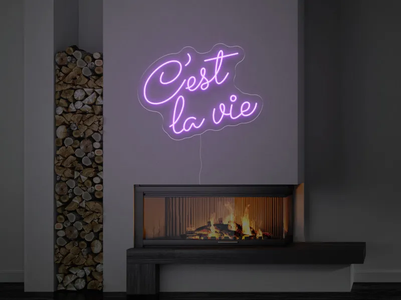 C’est la vie - Signe lumineux au neon LED