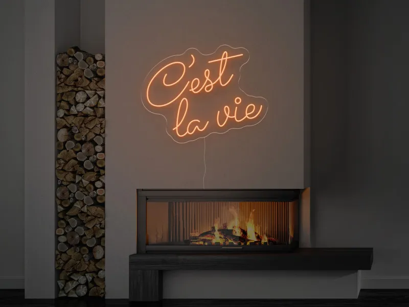 C’est la vie - Signe lumineux au neon LED
