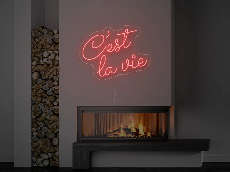 C’est la vie - Signe lumineux au neon LED