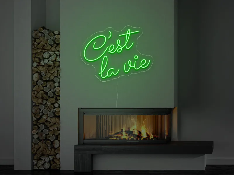C’est la vie - Signe lumineux au neon LED