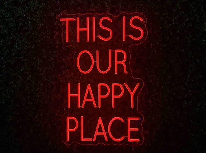 THIS IS OUR HAPPY PLACE - Semn Luminos LED Neon
