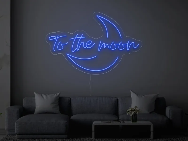 To the moon - Semn Luminos LED Neon