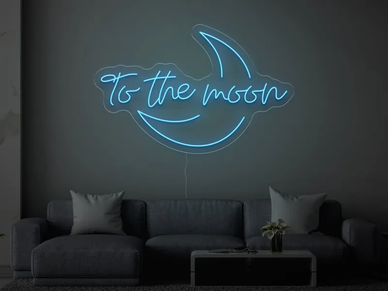 To the moon - Semn Luminos LED Neon
