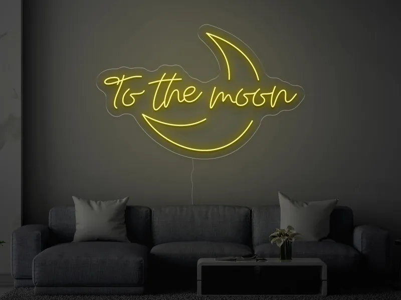 To the moon - Semn Luminos LED Neon