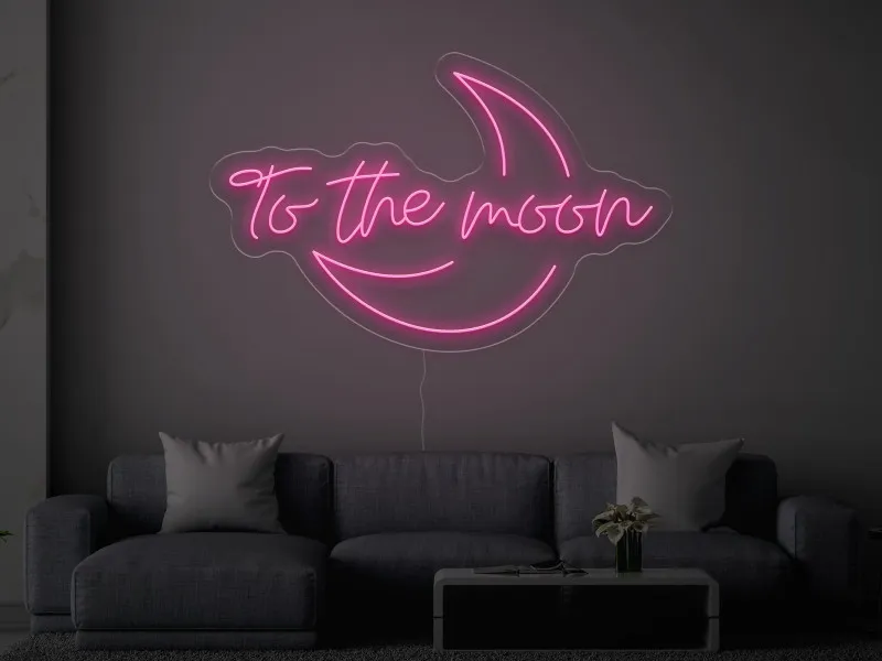 To the moon - Semn Luminos LED Neon