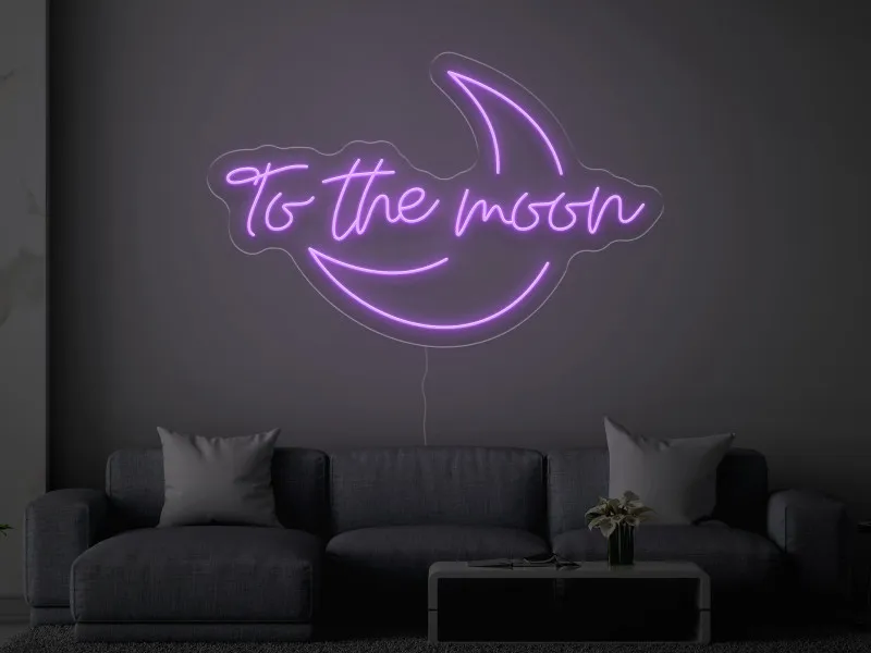 To the moon - Semn Luminos LED Neon