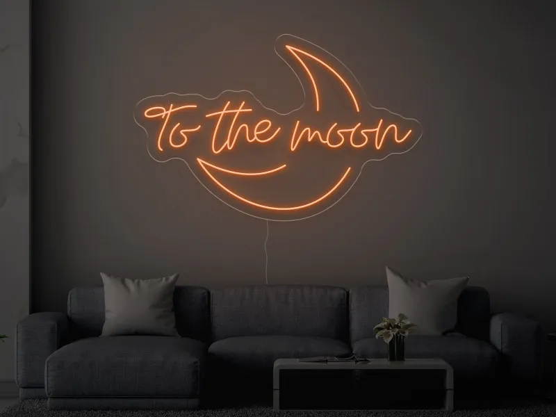 To the moon - Semn Luminos LED Neon