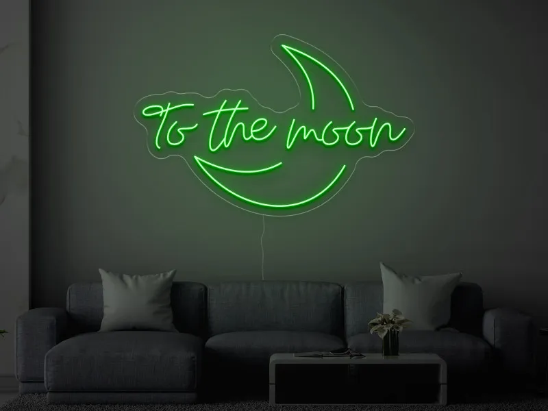 To the moon - Semn Luminos LED Neon