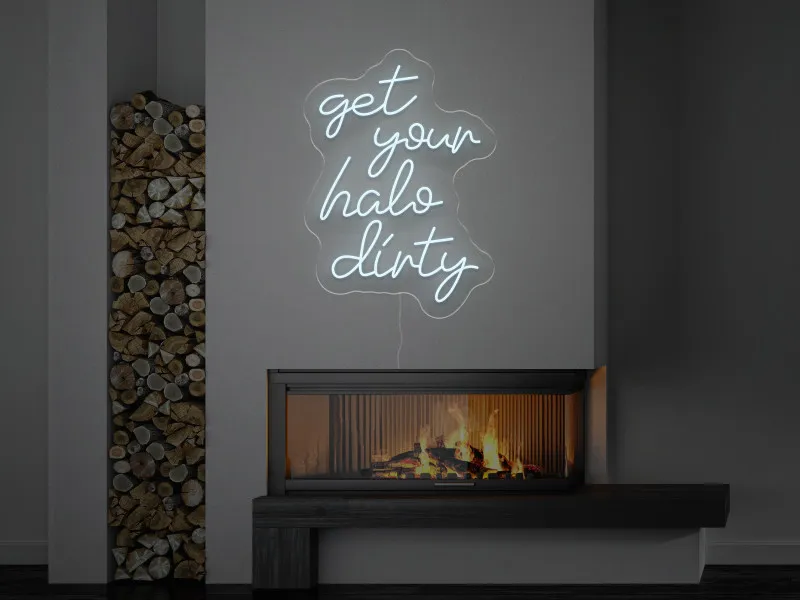 Get your halo dirty - Semn Luminos LED Neon