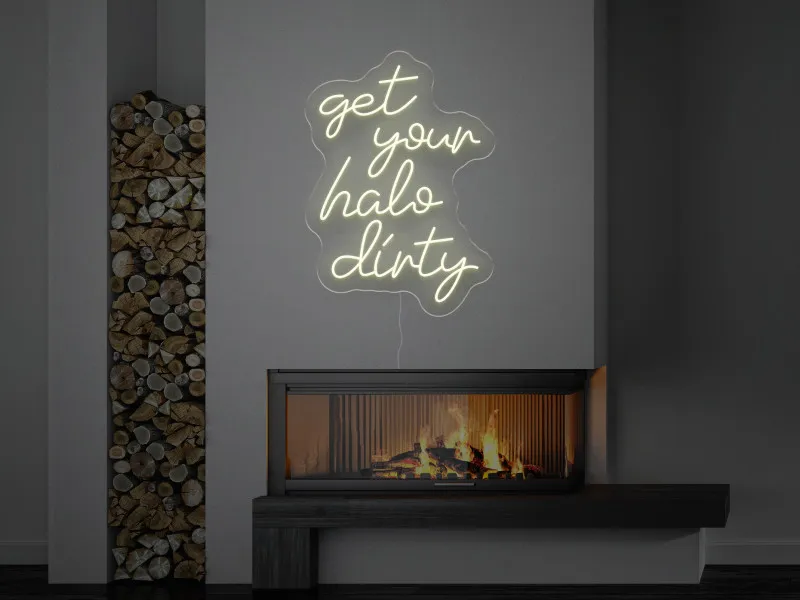Get your halo dirty - Semn Luminos LED Neon