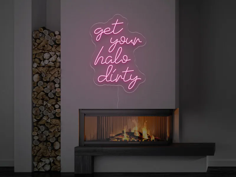 Get your halo dirty - Semn Luminos LED Neon