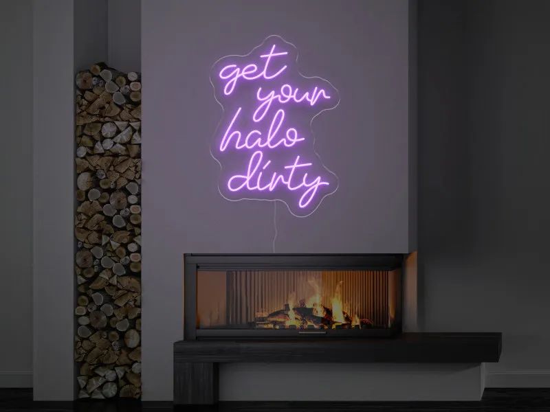 Get your halo dirty - Semn Luminos LED Neon