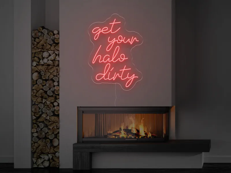 Get your halo dirty - Semn Luminos LED Neon