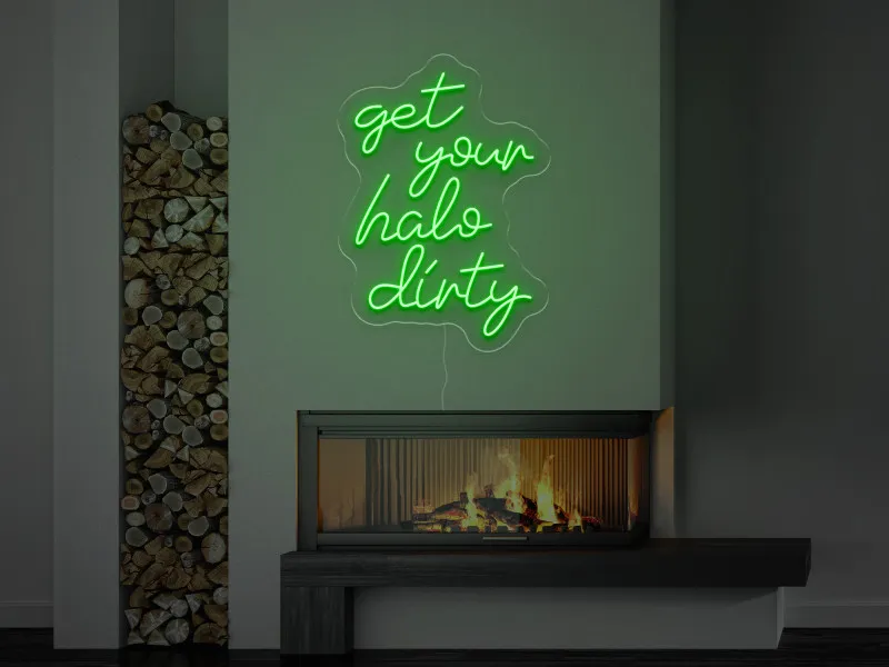 Get your halo dirty - Semn Luminos LED Neon