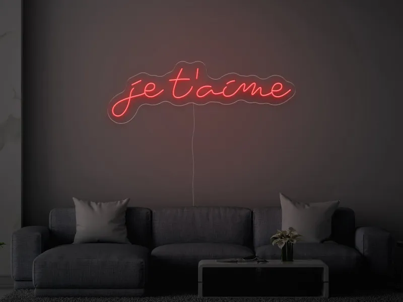 Je T`aime - Semn Luminos LED Neon