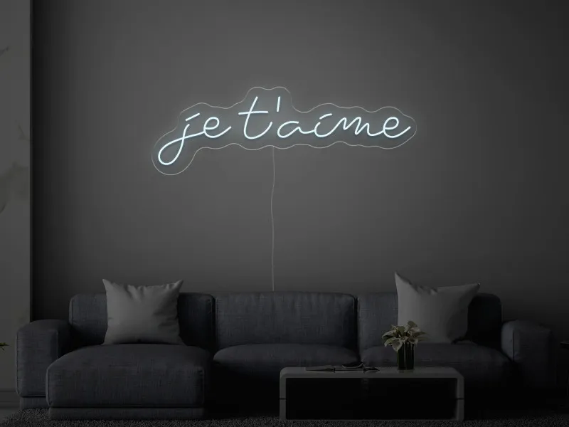 Je T`aime - Semn Luminos LED Neon