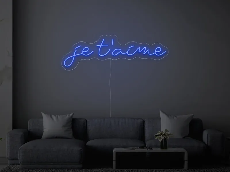 Je T`aime - Semn Luminos LED Neon
