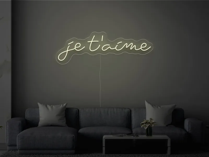 Je T`aime - Semn Luminos LED Neon