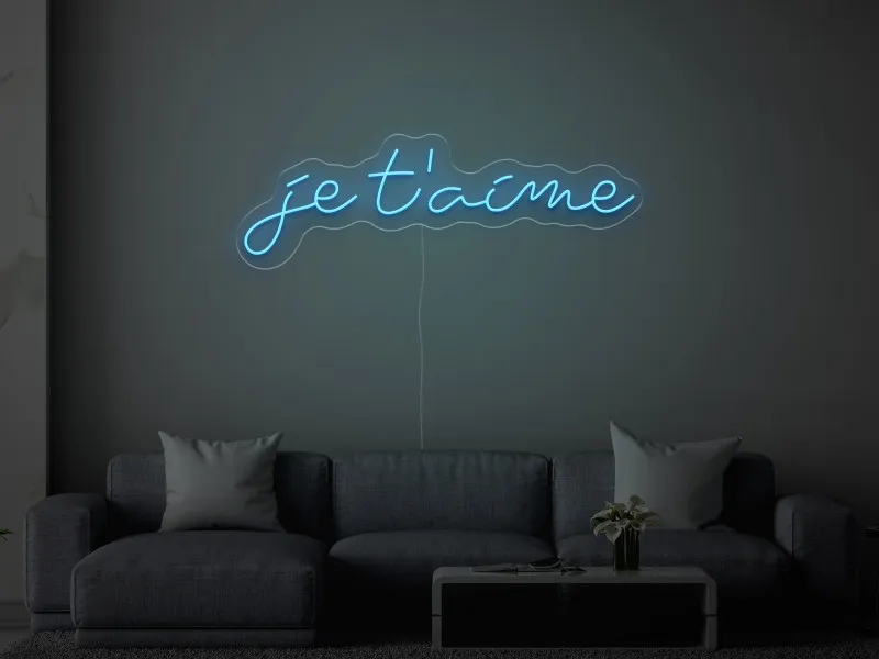 Je T`aime - Semn Luminos LED Neon