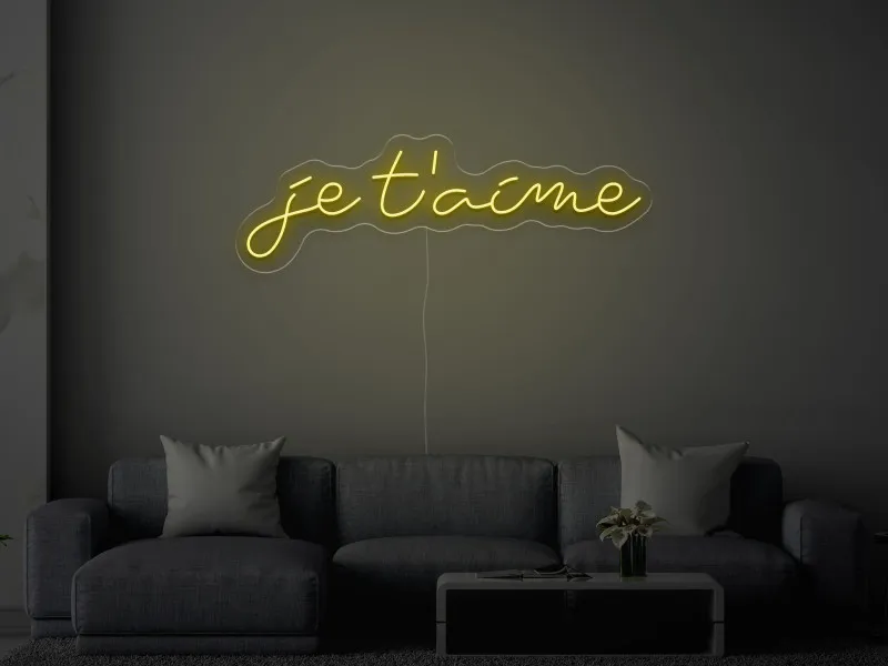 Je T`aime - Semn Luminos LED Neon