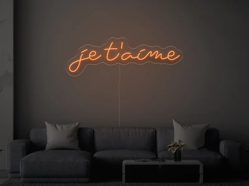 Je T`aime - Semn Luminos LED Neon