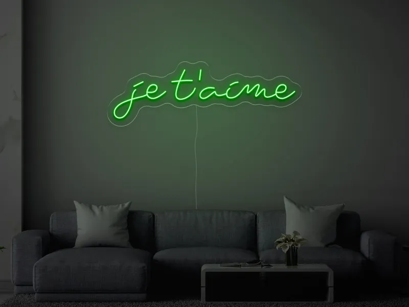 Je T`aime - Semn Luminos LED Neon