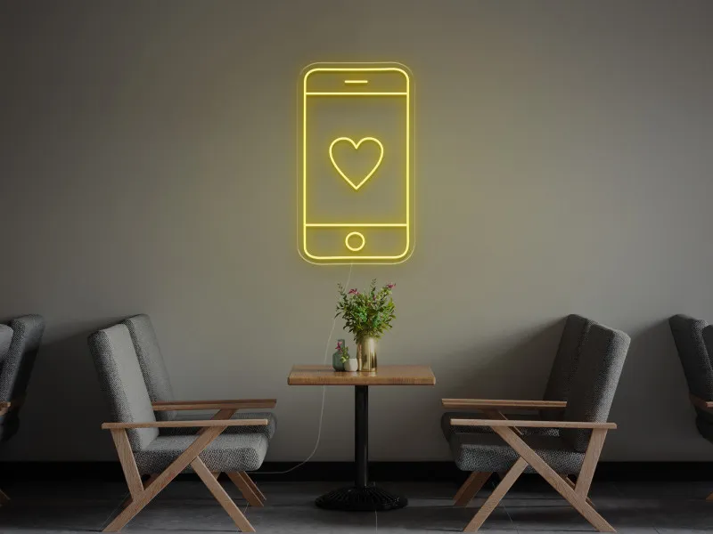 Heart Phone - Semn Luminos LED Neon
