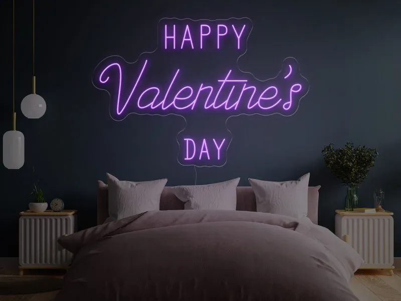 Happy Valentine`s Day - Semn Luminos LED Neon