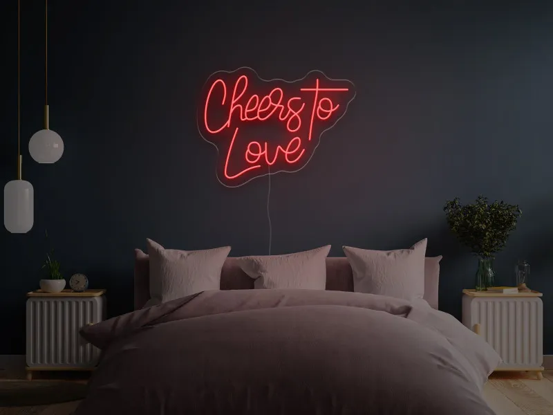 Cheers To Love - Semn Luminos LED Neon
