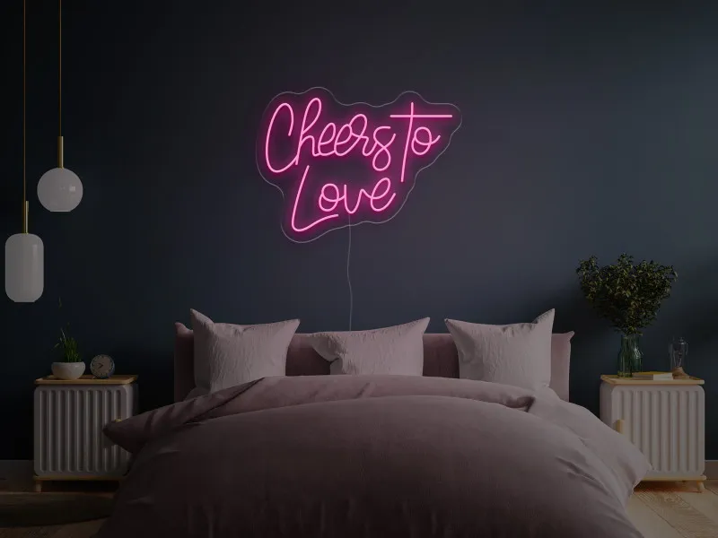 Cheers To Love - Semn Luminos LED Neon